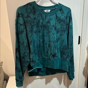 Joy Lab Teal Tie-Dye Sweatshirt